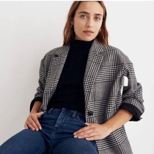 Madewell Oversized Dorset Blazer in Plaid Check